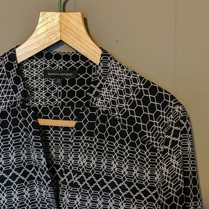 Banana Republic sheer long sleeve button down XL